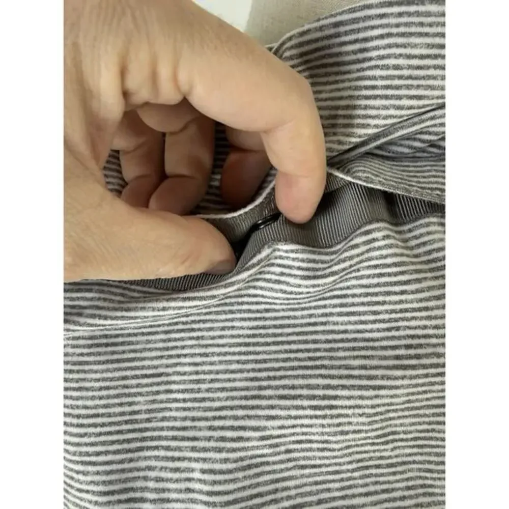 Lululemon Gray‎ Striped Vinyasa Infinity Scarf Convertible Wrap Women's